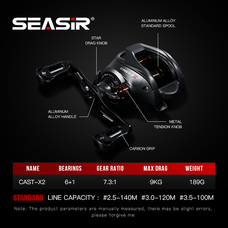 SEASIR Cast-X2 Baitcasting Ree - огляд і ціна Kastking Reel Zephyr